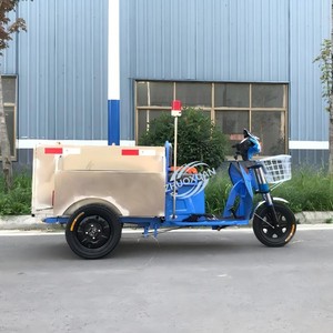 Tricycle électrique municipal pour l'assainissement environnemental, camion à ordures en acier inoxydable 500L, carrosserie ouverte, autonomie 50-70 km, certifié CE - Product Image 2