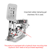 Pédales Simracing UT magnétiques analogiques SimJack de haute qualité avec fonctionnement fluide, course réglable, nouveau design, trou rond