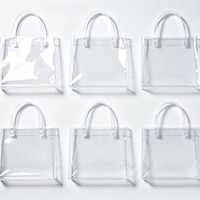 Sacs fourre-tout carrés transparents en PVC, imperméables et réutilisables pour la gym, les voyages, les mariages, les cadeaux, sac à main en PVC