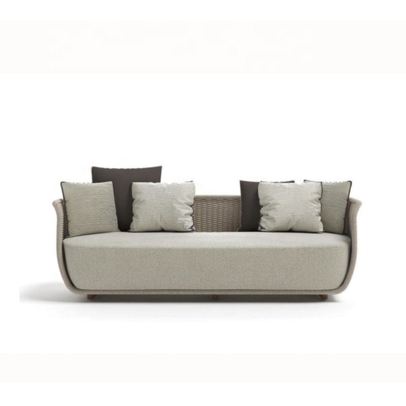 Modern Villa courtyard patio garden outdoor furniture rope sofa set