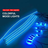 Kit d'éclairage ambiant RGB YOBIS 18 pouces 1 en 1, bande LED en fibre optique acrylique, symphonie pour l'intérieur de la voiture, 64 couleurs, contrôle par application, bon état