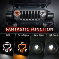 OVOVS Phares LED ronds de 9 pouces plus lumineux avec clignotant DRL et faisceau haut/bas pour Jeep Wrangler JL Gladiator JT 2018-2023