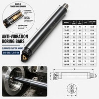 Barre de perçage anti-vibration en carbure de tungstène et HSS, de 10 mm à 80 mm, rapport 7 à 14, porte-outil de tournage CNC pour trous profonds, OEM