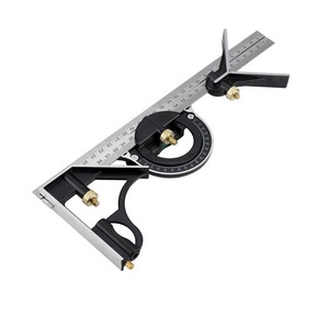 Stainless steel square ruler, multifunctional horizontal carpentry ruler, 45 degree high precision combined square ruler