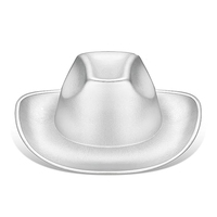 Cappello da Cowboy in Tessuto Neon Dorato per Adulti, per Feste di Laurea, Capodanno, Halloween, Ringraziamento, Festa del Papà, Spettacoli