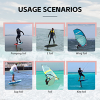 Axis Foils Spitfire 1100/1180/1030/960 Kit d'ailes en carbone Hydrofoil avec logo OEM pour le Pumping Foil, le Surf Foil, le Kite Foil et le Scooter Foil