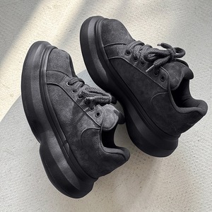 Nouvelles Chaussures Décontractées à Talons Épais et Lacets, Style Hiver 2025, à Bout Rond Polyvalent - Product Image 4