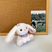 Mignon Radis Lapin Dessin Animé Lapin En Peluche Porte-clés Jouet Cartable Pendentif Grue Machine Poupée Ornement Cadeau pour Enfants