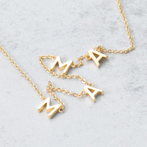Collares delicados para el día de la madre, colgante de acero inoxidable chapado en oro de 18K con letras para mamá - Product Image 4