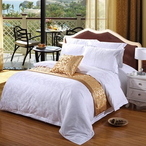 Hotel 5 estrellas raya 4 Uds edredón de algodón egipcio tamaño king cama doble juego de sábanas planas juego de cama de edredón de punto de satén - Product Image 4