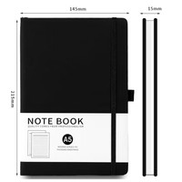 Libreta Personalizada A5 con Tapa Dura y Correa, Libreta Portátil con Cubierta de Cuero, Libreta de Negocios para Hombres y Mujeres, Diario para el Trabajo y la Oficina