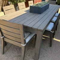 Meubles en bois de teck de loisirs hôtel villa patio ensembles de salle à manger en bois ensemble de tables et de chaises de jardin extérieur
