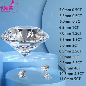 Loose Moissanite Round D Color Synthetic Gemstone For Jewelry Making - Product Image 5