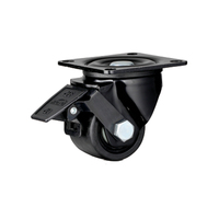 Tige filetée Heavy Duty 300kg 500kg 600kg 2 pouces 2.5 pouces 3 pouces profil bas Nylon pivotant roulette et roue
