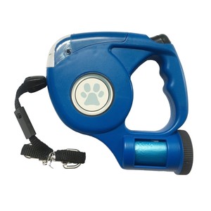 Trela Do Cão Iluminado 4,5 metros Cordão Redondo Flat <span class=keywords><strong>Belt</strong></span> Dog Trela Do Cão Retrátil Automática com Luz com Saco De Lixo - Product Image 5