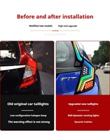 Luz Trasera RGB para Honda Fit Jazz GK5 2014-2020, Lámpara Trasera LED con Niebla, DRL, Freno y Señal de Giro, Plug and Play, Accesorios Automotrices