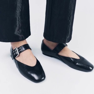 Women's Comfortable Lightweight Ballet <b>Flat</b> Shoes PU Insole Toe Loop Buckle Detail Slip-On Closure Daily Spring/Summer/Autumn - Product Image 4
