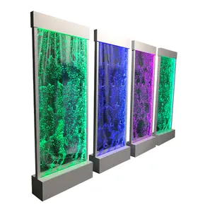 Panel personalizado burbuja usado barato decorar cortina de agua pared de acrílico particiones