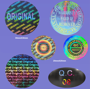 Personalizzato Anti-contraffazione scatola adesivo UV inchiostro materiale per animali domestici Die forma taglio <span class=keywords><strong>ologramma</strong></span> etichetta per il telefono cellulare di elettronica di consumo - Product Image 2