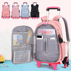 Factory Customized logo Mochilas Escolares Children Kids Rolling <b>Backpack</b> School Bag <b>Wheels</b> Trolley Bag for Girls - Product Image 6