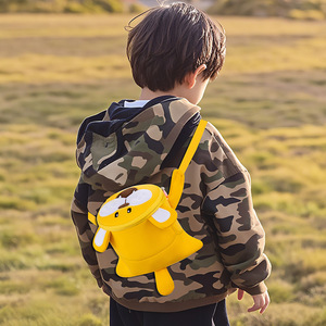Children's Backpack Animal Pattern Diving Cloth Yellow Unisex School Bag - Product Image 1