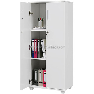 Modern 3 Shelf Black Cupboard <strong>Storage</strong> Cabinet Lockable Furniture <strong>Unit</strong> for Bedroom Kitchen School Workshop Hotel Home Office - Product Image 6
