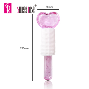 Bola de Cristal Energética en Forma de Corazón Rosa, Herramienta de Masaje de Belleza con Compresa Fría para Reafirmar la Piel del Rostro y los Ojos - Product Image 2