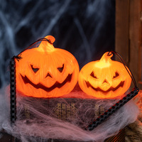 Nouvelles lanternes citrouilles en plastique pour Halloween – Décorations d'intérieur portables pour enfants, ambiance effrayante, accessoires de fête