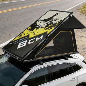 Carpa de techo para SUV familiar, fácil de instalar, de polialgodón con varillas de fibra de carbono, de carcasa rígida y apertura lateral, ideal para acampar al aire libre. - Product Image 1