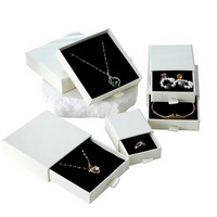 Boîte d'emballage personnalisable pour bijoux avec tiroir, sans forme, pour boucles d'oreilles, bagues, colliers - Modèle en carton 039