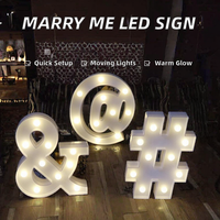 Lettres géantes MARRY ME à LED solaires pour la décoration de mariage romantique en extérieur et en intérieur