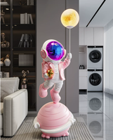 Porte-monnaie en résine en forme d'astronaute de dessin animé, style influenceur tendance, ambiance Instagram, décoration d'intérieur sur le thème de l'espace
