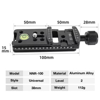 Stabilisateur portable en alliage d'aluminium avec pince à dégagement rapide de type bouton pour tête de trépied à plaque longue et support d'objectif téléobjectif