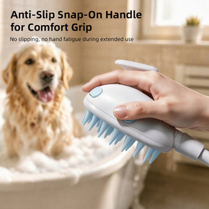 Brosse de <span class=keywords><strong>Douche</strong></span> pour Chien avec Logo Personnalisé OEM, 3 Modes de Pulvérisation, Massage, Buse <span class=keywords><strong>en</strong></span> Silicone Anti-Pellicules, Pulvérisateur de Bain pour Animaux, Vente <span class=keywords><strong>en</strong></span> Gros Usine - Product Image 5