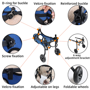 Fauteuil roulant professionnel écologique et réglable pour animaux de compagnie, idéal pour la récupération des pattes arrière, facile à mettre et à enlever, pliable, pour chiens et chats - Vente chaude - Product Image 3