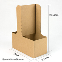 Boîte à emporter pour thé à bulles, porte-gobelet en papier pour café, plateau porte-gobelets à 6 compartiments, plateau porte-gobelets en papier pour café