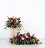 Arrangements floraux de table et de sol de style européen en brun foncé ; Fleurs artificielles pour les restaurants et les vitrines