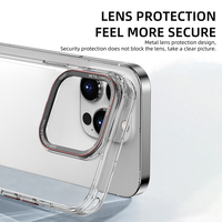 MRYES Hot Metal Frame Bracket Hard Transparent Clear TPU Mobile Phone Case Pour iPhone 14 Plus iPhone 14 Pro Max