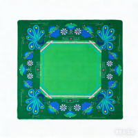 Table de Mahjong Américaine Moderne de Luxe Eleshine 31,5x31,5 pouces, Pliable, Design Tendance, Silencieuse, Dos en Microfibre, Résistante à l'Eau