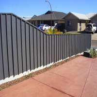 Panneau de clôture en métal ondulé Colorbond de couleur grise résistant aux intempéries et aux UV en Australie