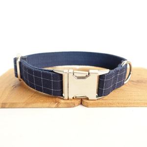 Fabrik Großhandel personal isierte Tweed Hunde halsband mit verstellbaren Riemen benutzer definierte Gravur Logo stilvolle Haustier Halsband - Product Image 2