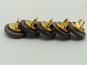 공장 직판 리버 쉘 메탈 버튼(발 포함) 패션 베이크드 그레이 버튼 티셔츠 드레스용 - Product Image 3