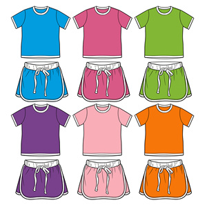Nuovo Design Set di Abbigliamento Estivo per Bambini, Completo Due Pezzi per Bambine, Stampa Tinta Unita, Abiti Boutique all'Ingrosso - Product Image 5