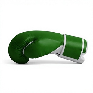 Gants de boxe personnalisés avec logo, gants d'entraînement pour sac de frappe, gants de combat d'arts martiaux, vert et blanc - Product Image 3