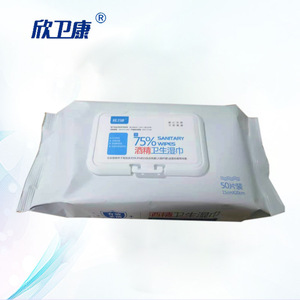 Lingettes désinfectantes à l'alcool, 50 lingettes par paquet. Pratique et facile à transporter, pour un nettoyage domestique propre et hygiénique et - Product Image 1