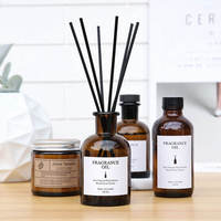 Ensembles de diffuseur de roseau en verre de luxe désodorisant d'aromathérapie pour la maison chambre à coucher salon hôtel parfum élégant pour