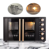 Four électrique professionnel 2800W en acier inoxydable grande capacité 120L pour boulangerie (four à pain et four à pizza)