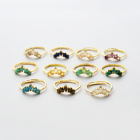 Bagues en pierre d'apatite naturelle, reine princesse, bague couronne en argent Sterling 925 réglable pour femmes