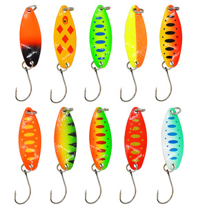 Leurre de pêche en métal courbé et coloré de 3,5 g, type cuillère, pour truite, vairon et culter - Product Image 4