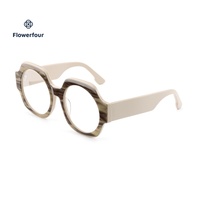 Montures de lunettes optiques rondes en acétate écologiques de style royal de luxe, mode tendance unisexe pour adultes
